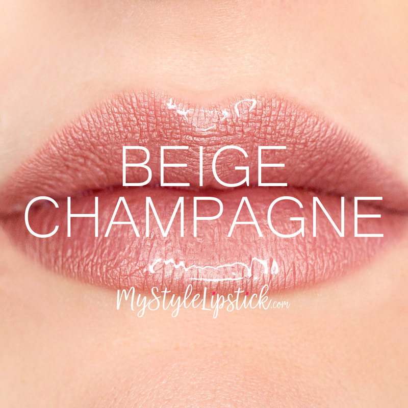 Beige Champagne LipSense with Glossy Gloss
