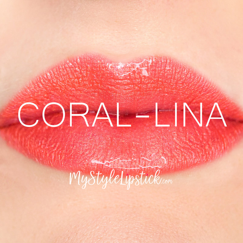 Coral - Lina LipSense liquid lipcolor - smudge proof,  waterproof, kiss proof. Shop MyStyleLipstick.com